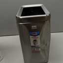 Clorox Slim Open Trash Can - 2.6 Gallon (10 Liter) Small Metal Waste Basket with Removable Bucket for Narrow Spaces - Stainless Steel Garbage Bin for Bathroom, Bedroom, or Office