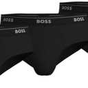 BOSS Men's Classic Cotton Briefs 3 Pack (Black, M)