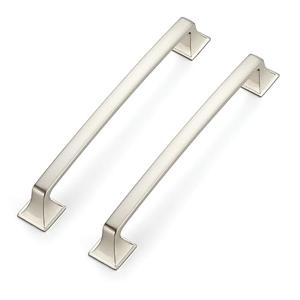 Ravinte 30 Pack Solid 6-1/4" Square Foot Arch Pulls Kitchen Cabinet Handles Brushed Nickel Pulls Silver Dresser Kitchen Cupboard Hardware Handles for Cabinets Cupboard Drawers