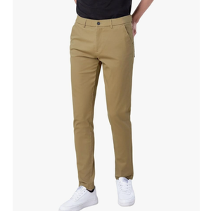 Plaid&Plain Men's Skinny Stretchy Khaki Pants Colored Pants Slim Fit Slacks Tapered Trousers 34w/28