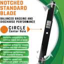 Standard Mower Blades 24.125" Replacement for Bad Boy 038-7202-00 038-7230-00 Fits 72 Inch Deck AOS Outlaw Extreme Diesel 1500cc Circle Center Hole 3PCS with Bolts and Washers
