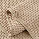 Microfiber Waffle Bath Towels, 4 Pieces, Soft, Absorbent, Fast Drying, Lint Free 430 GSM (Beige)