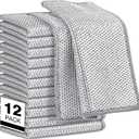AIDEA Non Scratch Wire Dishcloth 12PK, Wire Dishwashing Rag for Wet and Dry, Washable Dish Rags No Odor, Cleaning Pads Steel Scrubber for Cookware, Sinks, Dishes, Stove Tops, 7"8" (Silver)
