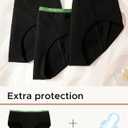 INNERSY Period Underwear for Teens Girls Cotton Leak-Proof Menstrual Panties 3-Pack (S)