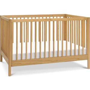 Davinci Birdie 3-in-1 Convertible Baby Crib - GREENGUARD Gold Certified Crib - Convertible Crib to Toddler Bed and Daybed - Baby Bed w/ 4 Adjustable Heights - Easy to Assemble Wooden Crib - Honey, 54"L x 30"W x 35"H