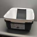 Catit Airsift Jumbo Hooded Litter Pan, Warm Gray/White - Privacy and Easy Access for Cleaning - Ideal for Larger or Multiple Cat Households