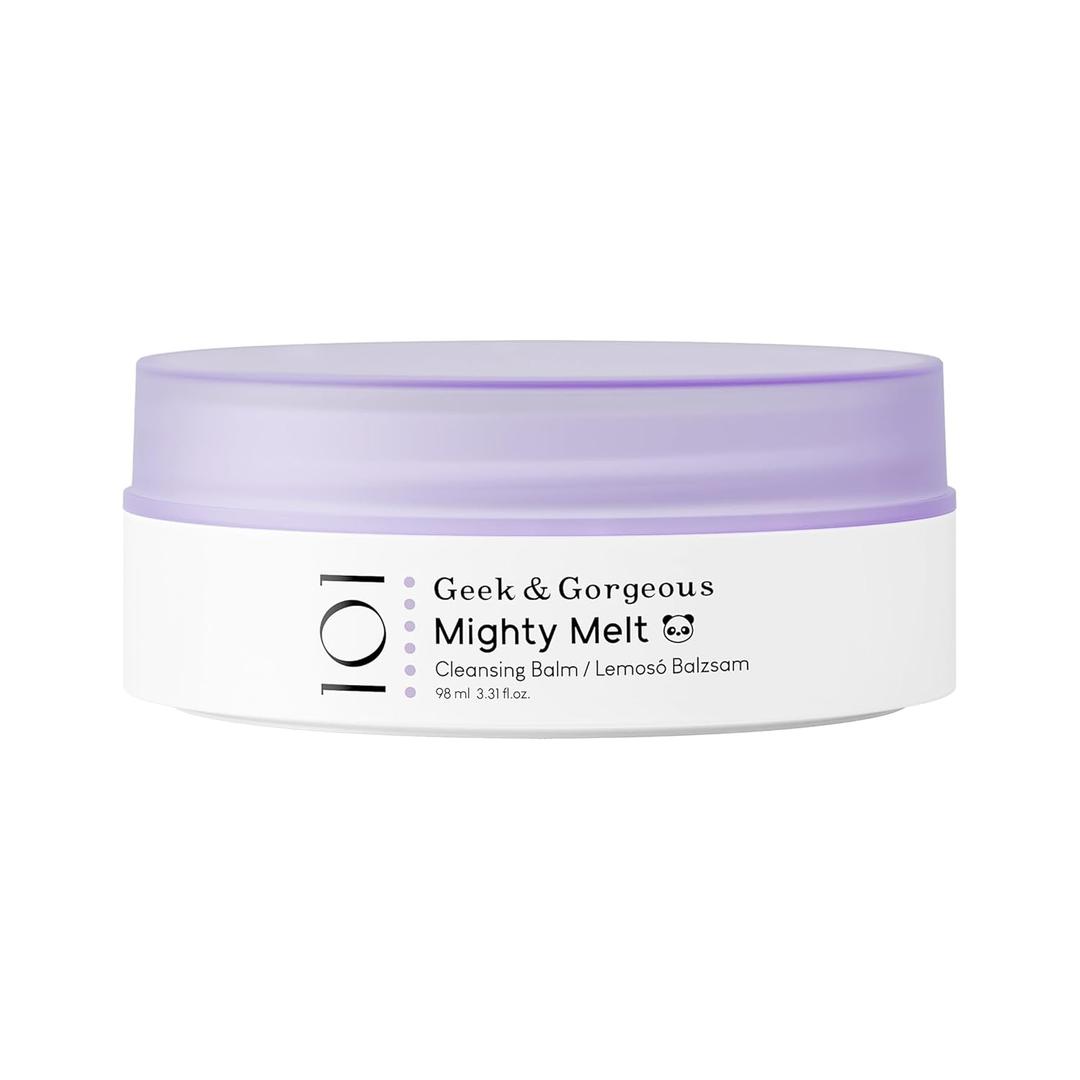 Geek & Gorgeous  Mighty Melt Cleansing Balm  Removes Waterproof Makeup & Sunscreen  Gentle for All Skin Types  3.31 oz