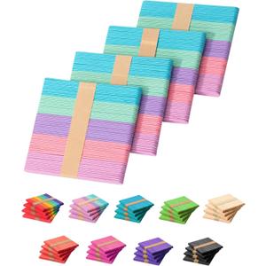Mr. Pen- Colored Popsicle Sticks, Wooden Colored Popsicle Sticks for Crafts, 200 Pack, 4.5 Inch (Pastel)