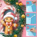 6 x 13 ft Christmas Garage Door Banner Decoration Magnetic Garage Door Covers Large Christmas Backdrop Decorations for Indoor Outdoor Xmas Party(Macaron Gingerbread Men)