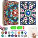 Micaracy Craft Kits for Kids Age 6-8-9-10, Presents for 5 7 11 12 Year Old Girls Notebook Diamond Art Painting Kit Arts and Crafts for Kids Toys for 5-10 Year Old Girl Gifts Diary (2 packs)