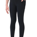 MEJING Pants, Kids Athletic Leggings with Pockets, Teen Girls Dance Running Workout Leggings, 4 XL