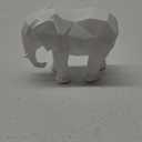 Cynkeyee Elephant Decorations Figurine Statue - Modern Elefantes para Decoracion Casa, Resin Origami White Elephant Gift Minimalist Tabletop Decor Centrepiece Accent Knick Knacks 6x2.25 x4.5 Inch (6IN)
