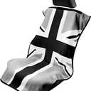 Seat Armour Seat Protector Towel  Black/Gray British Flag Design  Soft Machine Washable Car Seat Cover Towel  Easy to Install, Multipurpose Car Seat Towel