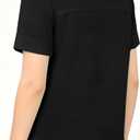 Girls Button Down Shirts Kids Short Sleeve Dress Shirts School Uniform Blouse 13-14 Years