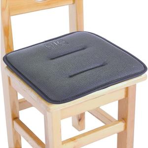 Big Hippo Kids Chair Pads Breathable Sandwich Mesh Chair Cushion Nonslip Back Square Seat Cushion Memory Foam Pads with Ties for School Chair/Wood Chairs,12"x12"(Gray, 1 Pack) (Grey)