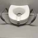 Carex E-Z Lock Raised Toilet Seat With Handles, 5" Toilet Seat Riser with Arms, Handicap Raised Toilet Seat For Seniors and Elevated Toilet Seat