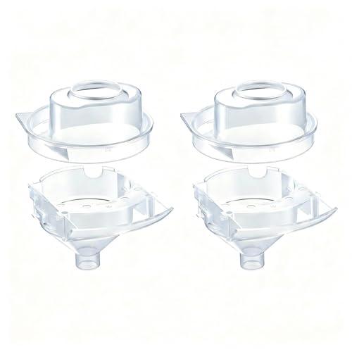 Remerry 2 Sets Replacement Funnel Compatible with Baby Brezza Formula Pro Advanced Replacement Parts Funnel and Cover Compatible with Baby Formula Dispenser, Clear, Easy to Use and Clean