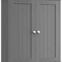 Shintenchi Bathroom Wall Medicine Cabinet with 2 Door, Bathroom Storage Organizer Over The Toilet,Space Saving Storage with 3-Tier Shelves,Gray (1 pcs, Grey)