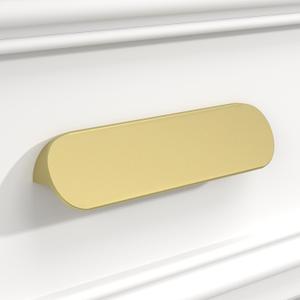 Peaha 10 Pack Gold Cabinet Pulls 5 inch Edge Pulls for Cabinets Desk Pull Gold Handle for Kitchen Cabinets 128mm Hole Centers