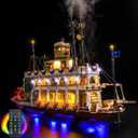 LED Lighting Compatible with Lego 21356 River Steamboat, RC Light Kit Compatible with Lego Ideas 21356, NOT Included The Model Set - JUST Lights