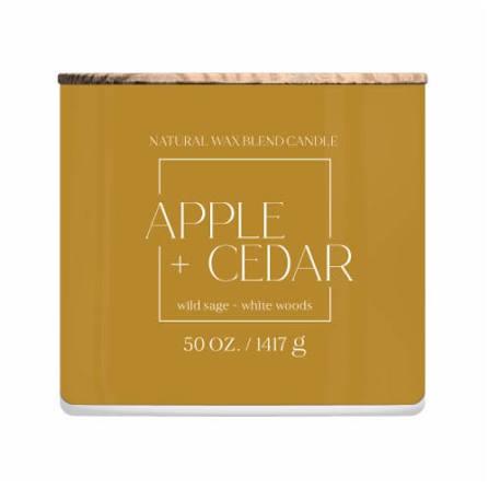 Harvest Glass Jar Candle 50 OZ, Apple+Cedar