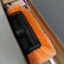 SISUPASSIE 12FT Car Wash Brush with Long Handle, 12-Inch Soft Bristle Car Cleaning Brush for Cleaning RV, Truck, Boat, Solar Panels, Orange