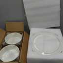 MALACASA 12 Pieces Porcelain Dinnerware Set, Modern White Dish Set for 4, Premium Serving Plates and Bowls Sets, Chip and Scratch Resistant Dishware Sets Kitchen Dishes Dining Ware Set, Series LEAH