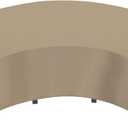 OutdoorLines Waterproof Curved Outdoor Sectional Cover - UV Resistant Windproof Patio Sectional Sofa Covers for Deck, Lawn and Backyard, Heavy Duty Furniture Covers (150Lx36Dx38Hx112FL, Camel)