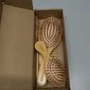 MRD Hair Brush Set, Natural Bamboo Comb Paddle Detangling Hairbrush, Wide-tooth and tail comb No Bristle, suit for Women Men and Kids Thick/Thin/Curly/Dry Hair Gift kit