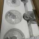 3 Light Bathroom Light Fixtures Over Mirror, 21 Inch Brushed Nickel Bathroom Vanity Lights, Modern Bath Wall Sconces with Frosted Glass Shade, OS-YQ9167-3BNW