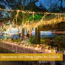 Extra-Long 144FT Solar String Lights for Outside, 2 Pack 400LED Solar Fairy Lights Outdoor Waterproof, Copper Wire with 8 Modes Solar Twinkle Lights for Tree Garden Party Patio Xmas Decor (Warm White)