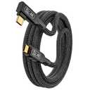 USB C Cable 10ft,Long Braided USB c to USB c Cable 3.2 ,90 Degree Plug Type C Right Angle Fast Charging Cord240W Charging Cable, 20 Gbps Data Cable4K60Hz Video Compatible with Thunderbolt 3/4