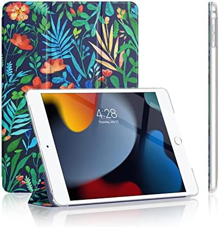 Soke Case for iPad 6th/5th Generation 2018/2017, [Slim Trifold Stand + Auto Wake/Sleep], Premium Protective Hard PC Back Cover for Apple 9.7-Inch iPad Air 2 & Air 1 (Jungle Night)