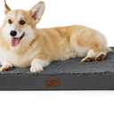 Bedsure Large Dog Bed for Crate - Comfy Flat Pet Beds with Removable Washable Cover, Orthopedic Egg Crate Foam Crate Mat, Suitable for Pet Up to 50 lbs