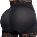 SHAPELLX Butt Lifting Shapewear For Women Tummy Control Faja Shaping Shorts Thigh Slimming Panties Mid Waisted Shaper, Size -M