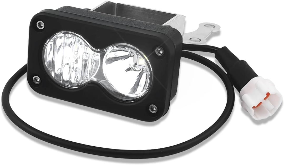Headlight Kit with Mount Bracket Compatible for SurRon Segway X260, Clear White Floodlight dirt bike headlight kit, Sur-ron Accessories (White Light)
