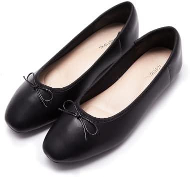 AFEETSING Women's Round Toe Ballet Flats Comfortable Bow Dressy Flats Shoes for Women 6