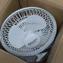 Comfort Zone CZ6D 6" Quiet Portable Indoor 2-Speed Desk Fan with Clip and Fully Adjustable Tilt in White