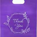 Choice Marts Merchandise bags 100 Purple Color 9"x12" Size 1.5Mil Thick Glossy With Handles