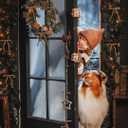 SIMISI RIBBON 24 Pcs Camel Velvet Christmas Tree Bows Door Garland Decor Vintage Wreath Bow (3/8'' Wide, 5 * 7 inch)