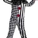 Morph Two Headed Scary Clown Costume for Kids, Kids Killer Clown Costume, Boys Halloween Costumes, Large
