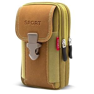 Tactical Cell Phone Holster with 2 Phone Bag Belt Pouches for Men Cell Phone Holsters for Men Black Cell Phone Holder for Belt Cell Phone Holster with Belt Loop