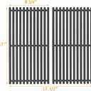 17'' x 8 3/4" Cooking Grate for Charbroil 2 burner 466642316, 463642316, 463644220, 466642416, 463632520, 463675016, 463675016p1, 4 Burner 463245518, 5 Burner 463246118 Grill, Cast Iron, 2 Pack