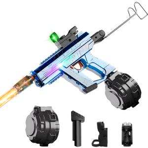 Electric Water Gun for Adults Kids, with Lighting Effects, Automatic & Manual Dual Mode High Powered High Capacity Squirt Guns, 32 FT Range for Adult Kid (Solid - Blue)