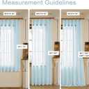 Blue Sheer Curtains 84 Inch Length Semi Voile Sheer Curtains for Boys Bedroom Soft Touch Light Filtering Drapes(Blue, 42 W x 84 L, 2 Panels)