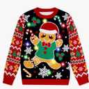 Cutemile Kids Boy Ugly Christmas Sweaters Size 5-14 Girls Light Up Xmas Sweaters for Party, Size 130