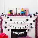Simgoing 103 Pcs DIY Graduation Lei Giant Friendship Bracelet 2026 Grad Necklace Garland Jumbo Birthday Friendship Banner Kit Famous Singer Customizable Party Decor(White Gray Black)