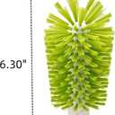 2PCS Glass Cleaning Brush with Suction Cup, Kitchen Bottle and Wine Cup Cleaner, Stable Washing for Cups, Mugs, Decanters and Jugs, Green
