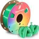 Polymaker Panchroma Silk PLA Filament 1.75mm 1kg, Shiny Green, New and Improved Formula, Better Strength, Printing Speed and Clog-Free. Works in Most FDM and Multicolor 3D Printers.