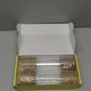 2 Pack Salt and Pepper Grinder Set, Premium Acrylic Salt and Pepper Mills - Manual Oak Wooden Shakers with Adjustable Ceramic Core-8 Inches (Brown)